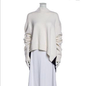 MONSE Mock Neck Asymmetrical Sweater
